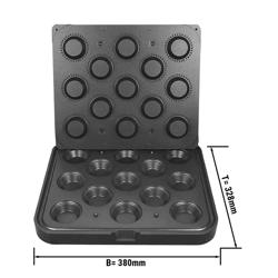 Plaques pour machine à tartelettes TMNP - Forme de tartelette : ronde - Ø 69 mm - pour 13 tartelettes