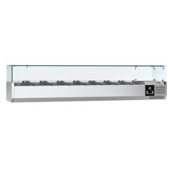 واجهة عرض مبردة علوية PREMIUM - 1800x395mm - 8x GN 1/3