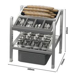 Çatal Kaşık Bıçak Seti & Sofra Takımı Standı PRAG -600mm- Tezgah Modeli