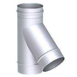 T‑kus - 87° - s okapnicí - z nerezové oceli - délka: 1 000 mm - Ø 450 mm