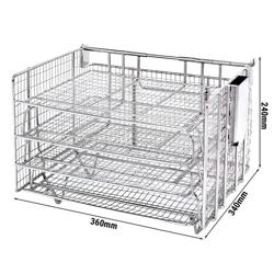 Kosz do frytownicy - do frytkownicy ciśnieniowej - stal nierdzewna - 303x350x246mm - 2.5kg - do frytkownica ciśnieniowa - kompatybilny z EHFDY & EHFMY