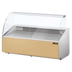 Comptoir vitrine réfrigérée - 1881x979mm - +2/+6°C - 387L - 3 portes - Façade beige