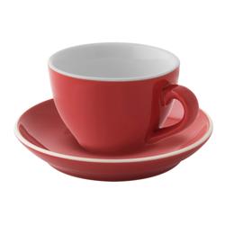 (6 db) COLORS - Cappuccino csészealj - Ø 14 cm - porcelán - Piros