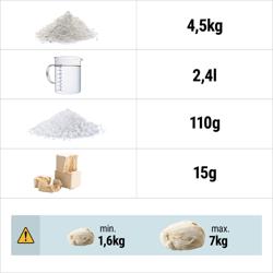 Degblandare - 10 l / 7 kg - 1 hastighet - fast kittel - 230 V