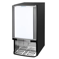GASTRO-COOL | Vetrina frigo per bibite - 375mm - 48l - Slim - display digitale - con 1 porta in vetro & illuminazione LED - Nero