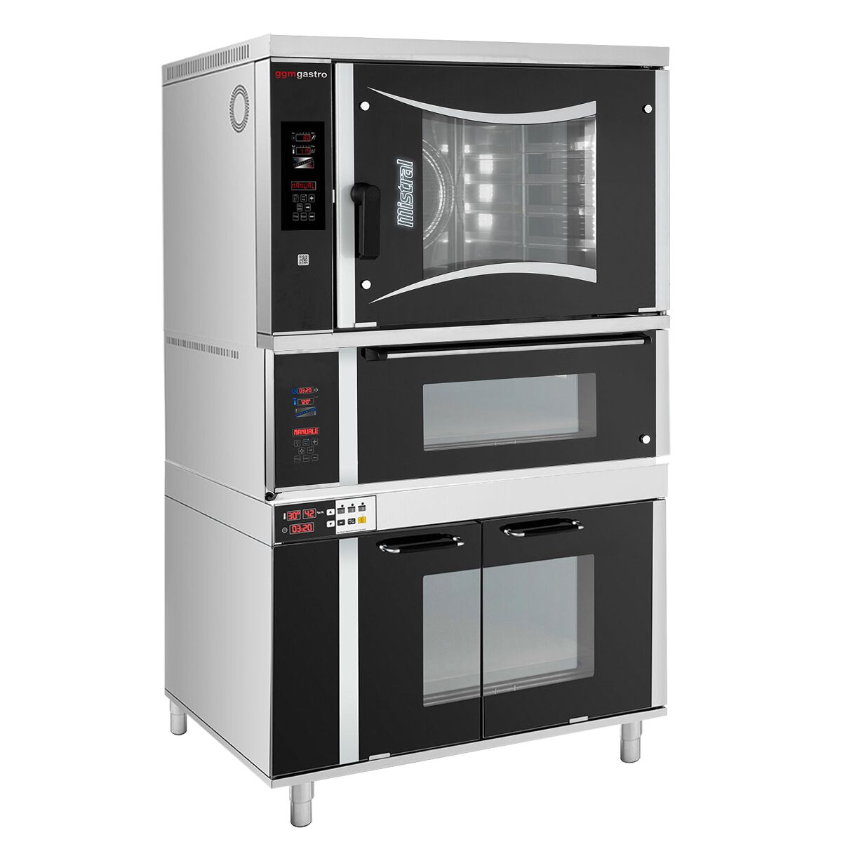 Forno combinato a vapore per panetteria - Digitale - 6x EN 600x400 - incl. forno per pizza, armadio di lievitazione e sistema di lavaggio