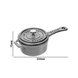 STAUB | Cast Iron Saucepan – Ø 10 cm - Graphite Grey - Grill/Oven to 260°C