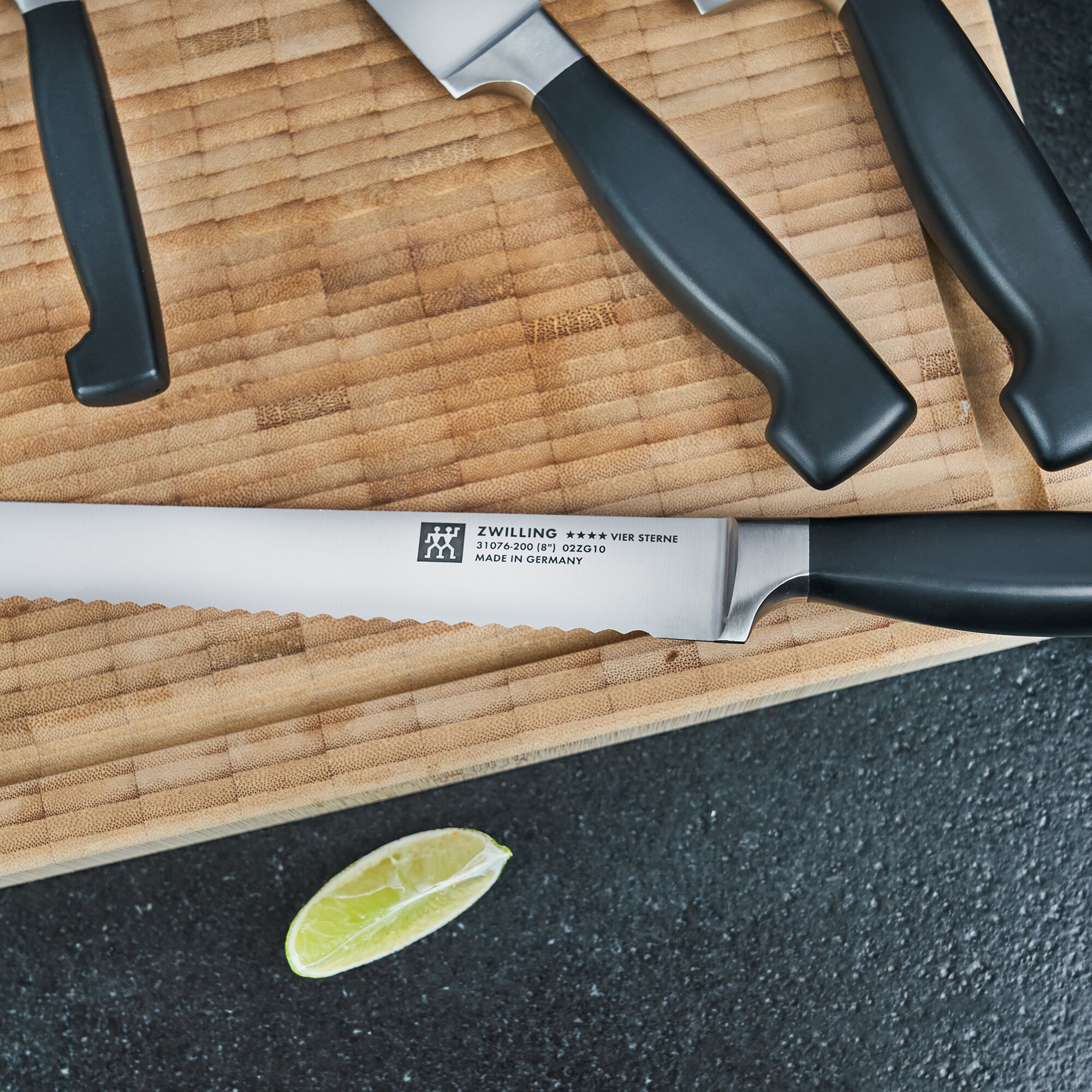 ZWILLING | VIER STERNE SharpBlock - Bloc de couteaux auto-aiguisant - 7 pièces - Marron