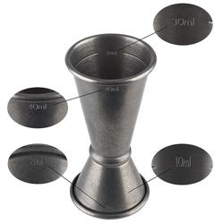 (6 pcs) Jigger double - acier inoxydable - 2cl/4cl (20/40 ml) - avec repère(s) 1cl/3cl