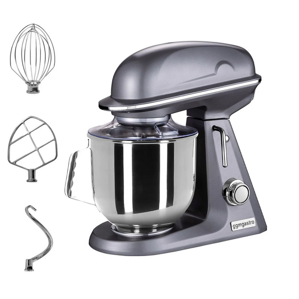 Planet mikser - 7 litre - 350 watt - 3 karıştırma aparatı dahil - gri