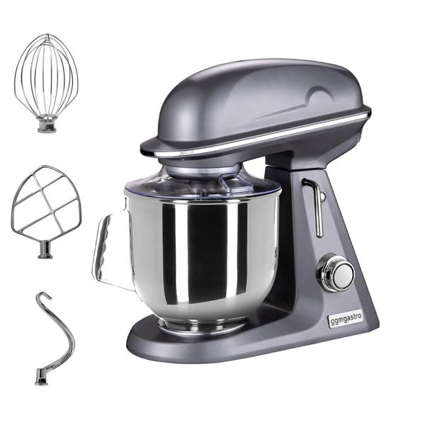 Batidora planetaria - 7L - 350W - incl. 3 accesorios de mezcla - Gris
