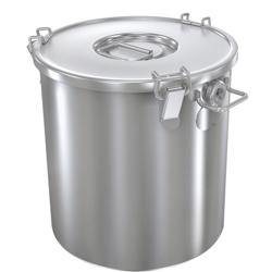 Voedselcontainer - incl. deksel - RVS - Ø 380mm - voor glühwein - 36 liter