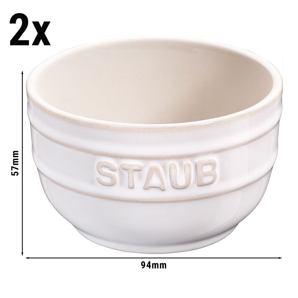 STAUB | CERAMIQUE - Set de moules - 2 pcs - Céramique - Ivoire-Blanc	