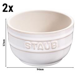 STAUB | CERAMIQUE - Σετ Μπόλ - 2 τεμαχίων - Κεραμικό - Ιβουάρ-λευκό