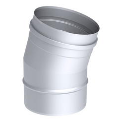 Elbow tube 15  ° in stainless steel / Ø 200 mm