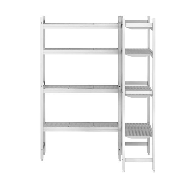 Aluminium stellingset (geanodiseerd) - L-vorm - Installatiediepte: 360mm