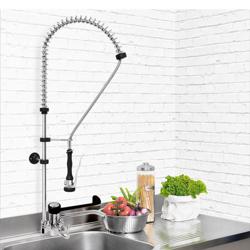 Duvar Tipi Çift Delikli Batarya PREMIUM PLUS - Duvara Monte - Musluklu - Çift Su Girişli - 360° döner el tabancası, kaliteli havalandırıcı ile su tasarrufu, paslanmaz gövde, lak kaplamalı yay & ergonomik plastik tutma kolu - 3000