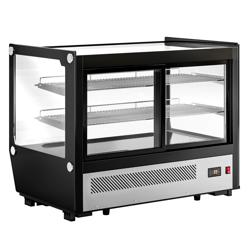 Vetrina refrigerata da banco - 160 litri - 880 mm - quadrato - con 2 ripiani