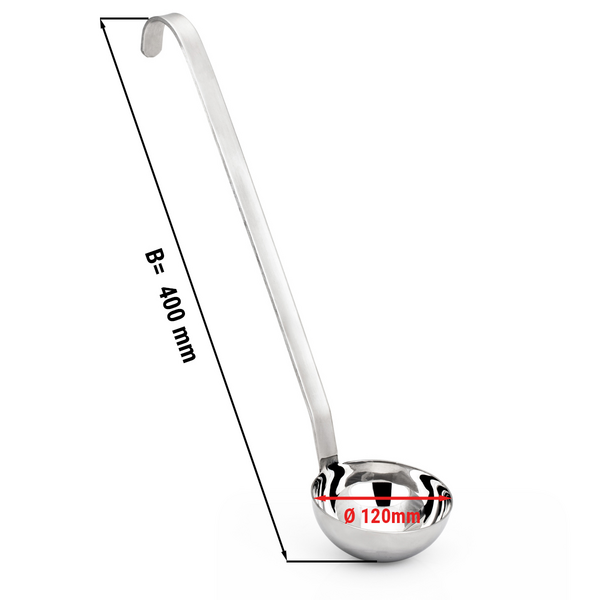 (4 Adet) Kepçe/ Çorba Kepçesi - Ø 12 cm