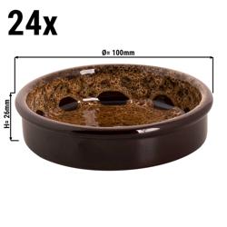 (24 sztuki) SABANA – forma do pieczenia – średnica 100 mm – brązowo-biała