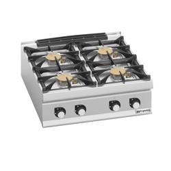 Cucina a gas professionale - PAOLO 900 - 800x900x340mm - 40,0 kW - 4 fuochi - da banco - alta potenza