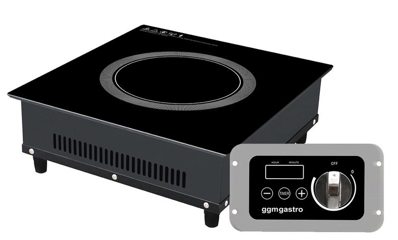 Bänkmodell Induktionsspis - 3,5 kW - för inbyggnad - 360x380x125 mm