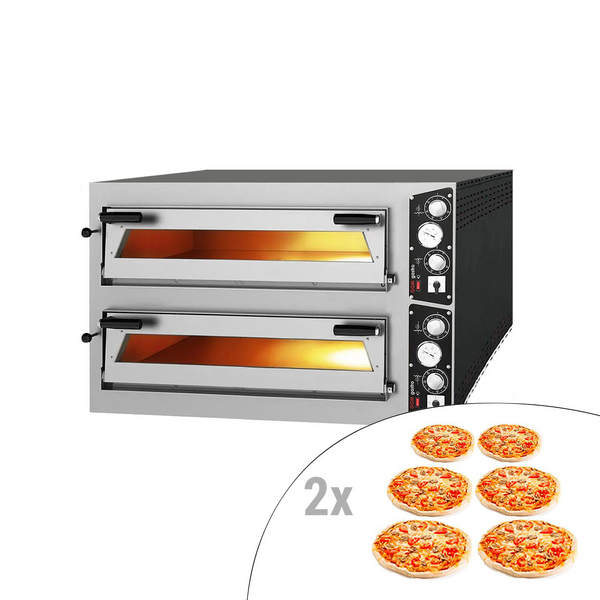 Elektrikli Pizza Fırını 6+6x35cm (Derinlik)-Manuel