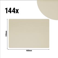 (144 Stück) Tischsets James - in eleganter Lederoptik - 700g/m² - 33x46cm - Taupe