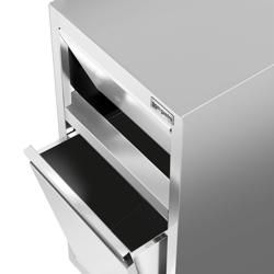 Mülleimer - mit Klappdeckelöffnung - 400x500mm - ohne Aufkantung