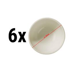 (6 ks) Miska TEOS - Porcelán - Ø 200 mm - stohovatelná | vhodná do myčky - krémová