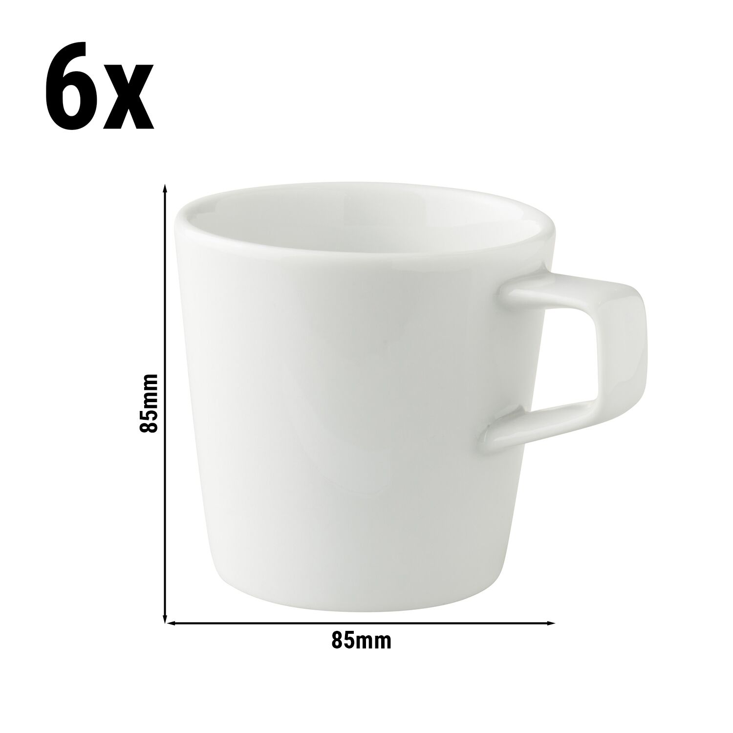 (6 pcs) WHITE DELIGHT - Tasse à café White Delight - 250ml - Blanc