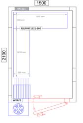 Aluminium/kunststof stelling - PREMIUM - 1430x1070mm - hoekopstelling L-vorm - Diepte: 360mm - met 4 schappen (in hoogte verstelbaar) - Draagvermogen totaal: 600kg