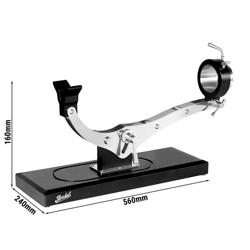 BERKEL | Jamonero Ham Stand & Holder – Stainless Steel - Rosewood Base - Adjustable Tilt/Rotation