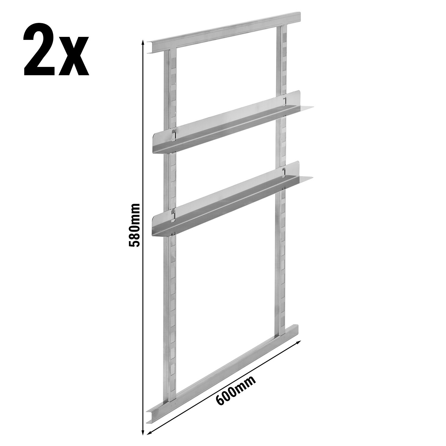 CAMBRO | Ensemble de 2 cadres en inox & 2 paires de rails de support - adapté pour EPP4060FNR