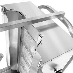 Grill gazowy do gyrosa / dönera – 4 palniki – maks. 60 kg – w zestawie 2 osłony i 2 drzwi skrzydłowe