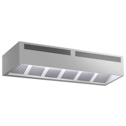 Capó de la caja de inducción - 3,2 m - con filtro y lámpara LED
