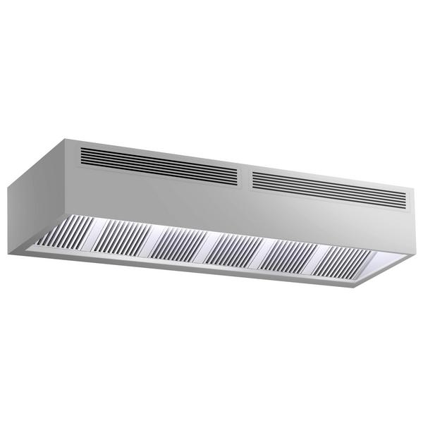 Commercial Extraction Canopy - Wall-Mounted - 3200mm - without Motor (for External Fan) - with Grease Filters - Induction Series