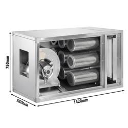 Luftreningssystem 4600 m³ med aktivt kolfilter