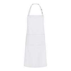 KARLOWSKY | LSTK34W Tenerife Bib Apron – White - Adjustable Neck - 2 Pockets - One Size