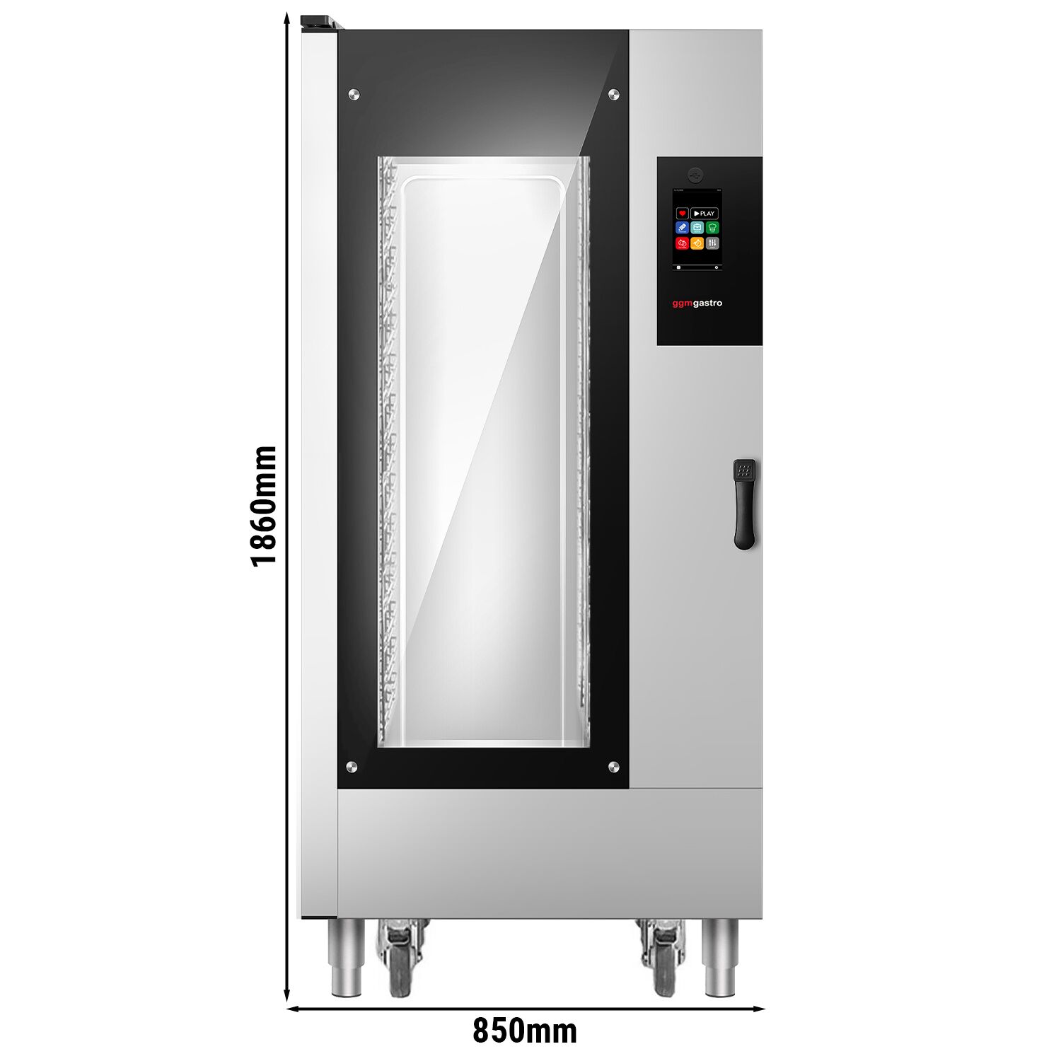Four mixte de boulangerie – Touch – 16x EN 600 × 400 – incl. chariot à glissières & système de lavage
