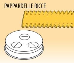 Skiva för formning av pasta Pappardelle Ricce 16 mm
