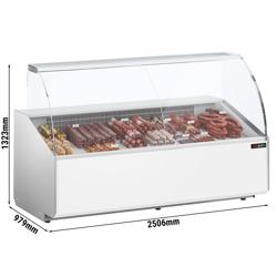 Koeltoonbank - 2506x979mm - 512 liter - front wit - rechte ruit