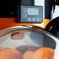 Spremiagrumi elettrico per arance - con raffreddamento, alimentazione automatica della frutta, conservazione del succo e telaio di base - Arancia