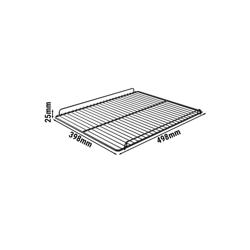Wire shelf - plastic-coated - 498x398mm - Black - for GK374UES