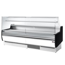 Koeltoonbank - 2560x953mm - 282 liter - kleur wit - front wit - met 4 deur(en) - met 1 legroosters - rechte ruit