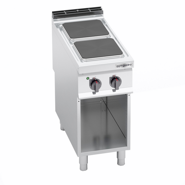 Elektrische kookplaat - 7 kW - 2 vierkante platen