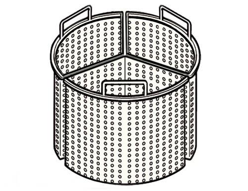 3x 1/3 Panier pour marmite de cuisson - Ø560x350mm - 100L - GN 1/1 - 3x 1/3