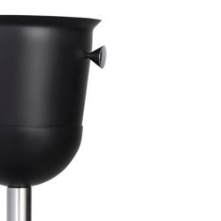 Supporto per glacette vino / champagne - BLACK LINE - Acciaio inox verniciato a polvere - Altezza: 610mm - Nero - con piedistallo