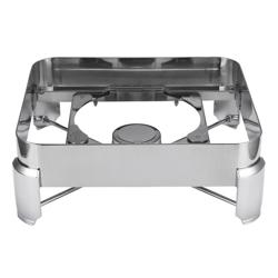 Chafing dish en inox - 5,5 litres - GN 2/3 - avec couvercle en verre à fermeture douce