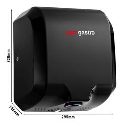 Secador de mãos automático de alta velocidade com sensor - Aço inox preto mate